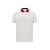 Polo manche courte piqué coton blanc col rouge broderie logo