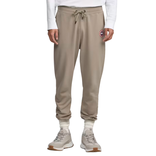 Pantalon de survêtement CANADA GOOSE Huron coton beige jogging