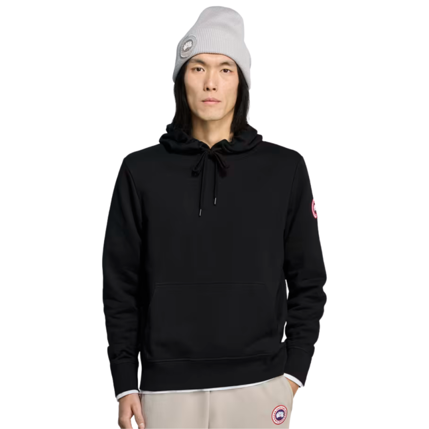 Sweat-shirt à capuche CANADA GOOSE Huron coton noir