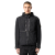 Blouson gilet capuche nylon noir métal Econyl® zip argent