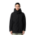 Blouson à capuche parka zippé nylon noir mat