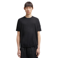 T-shirt col rond manche courte soie coton noir