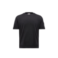 T-shirt col rond manche courte soie coton noir