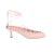Escarpins ouverts Ghillies talon lacets cuir suédine rose pêche
