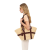 Grand panier Kerala Raphia beige anse cuir marron