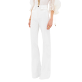 Jean taille haute évasé denim coton bio blanc