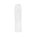 Jean taille haute évasé denim coton bio blanc