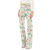 Jean taille haute évasé denim coton bio imprimé floral héritage