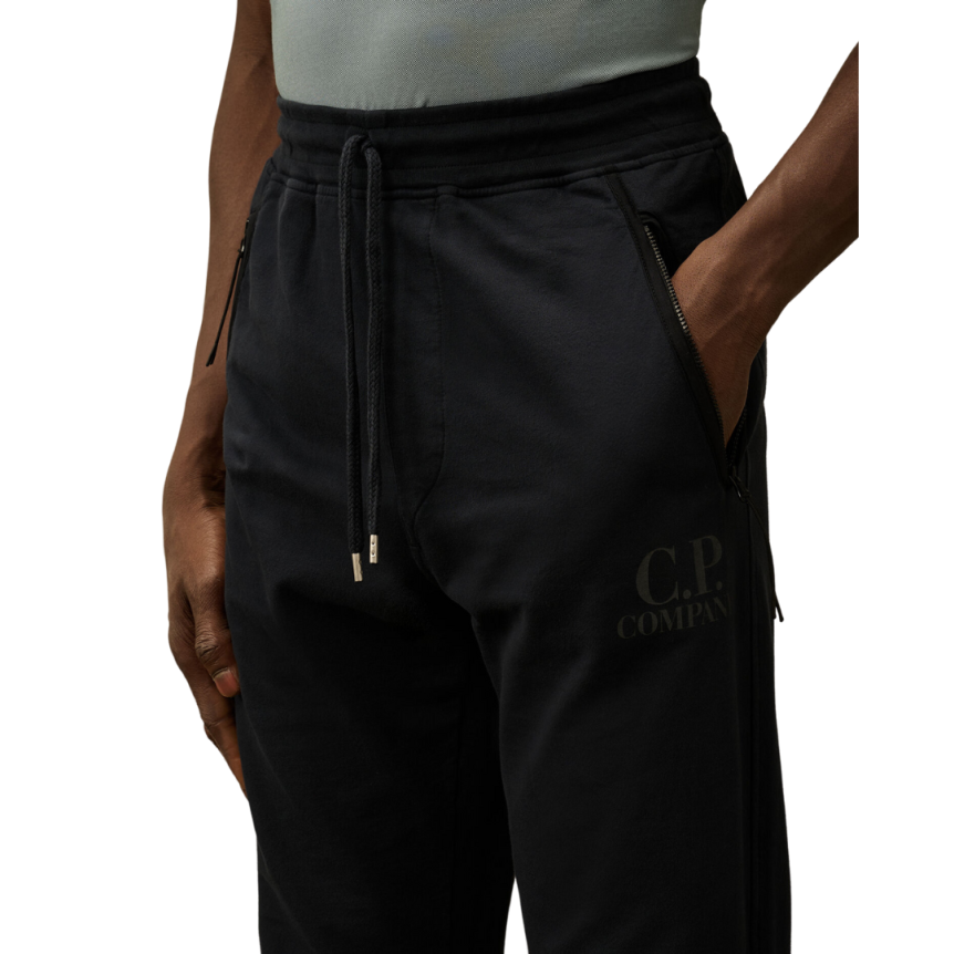 Pantalon survêtement léger CP COMPANY jogging coton bleu marine poche zippée