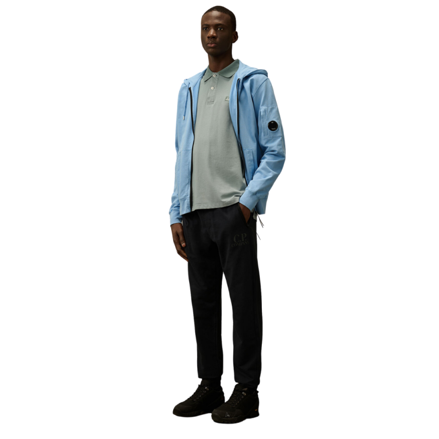 Pantalon survêtement léger CP COMPANY jogging coton bleu marine poche zippée
