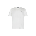 T-shirt col rond coton blanc petit logo poitrine