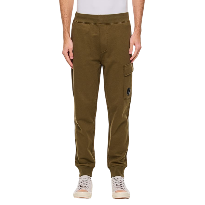 Pantalon de survêtement jogging CP COMPANY cargo coton kaki foncé