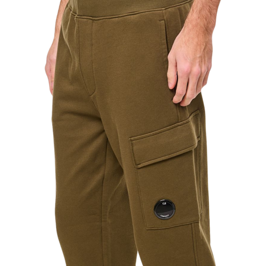 Pantalon de survêtement jogging CP COMPANY cargo coton kaki foncé