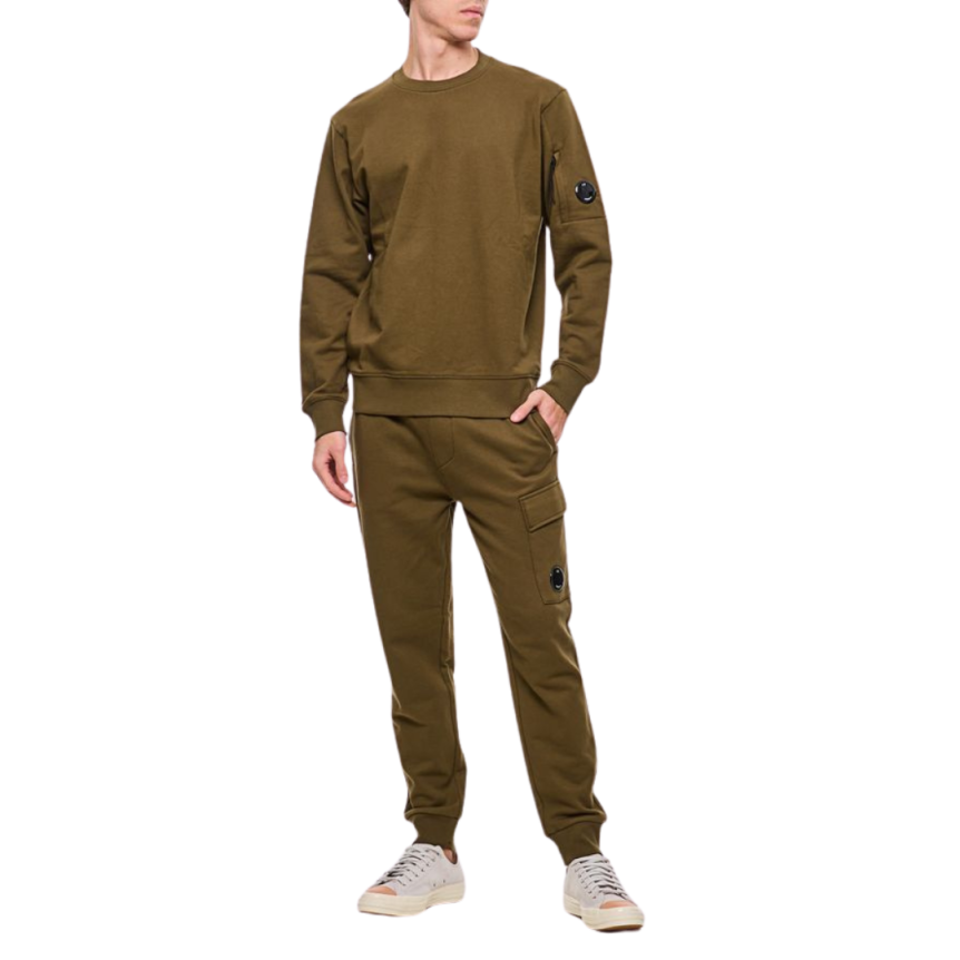 Pantalon de survêtement jogging CP COMPANY cargo coton kaki foncé
