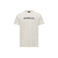 T-shirt col rond coton blanc logo flouté