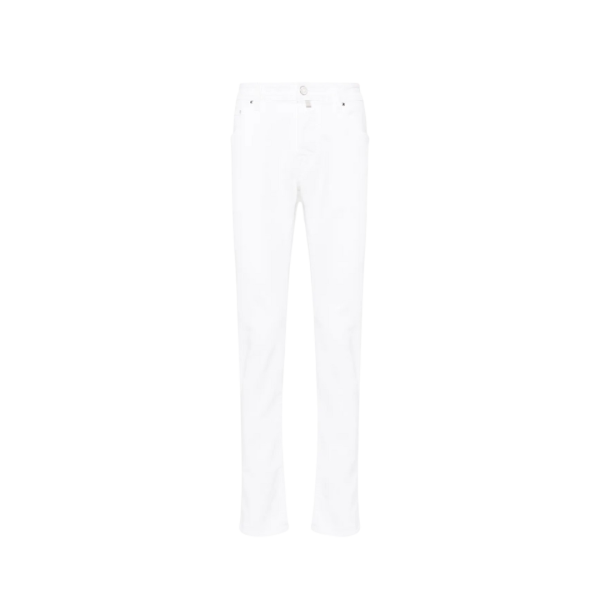 Jean droit JACOB COHEN Nick slim coton denim blanc