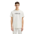 T-shirt col rond coton écru motif logo flouté