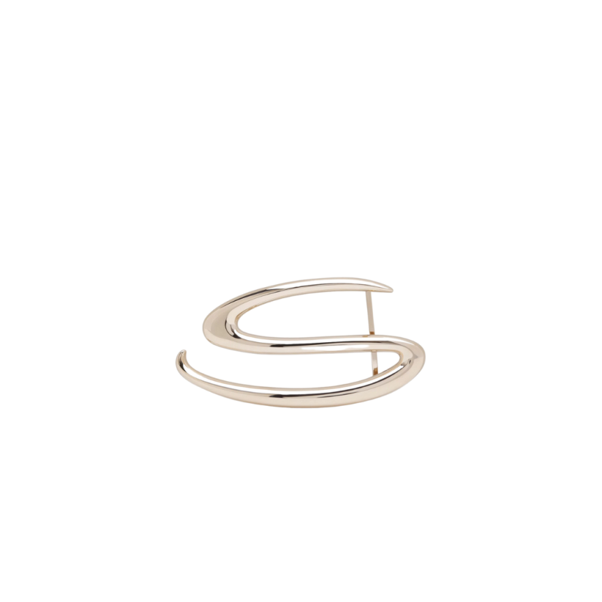 Boucle S SANTONI ceinture métal doré