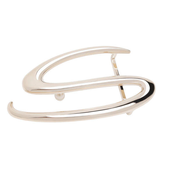 Boucle S SANTONI ceinture métal doré
