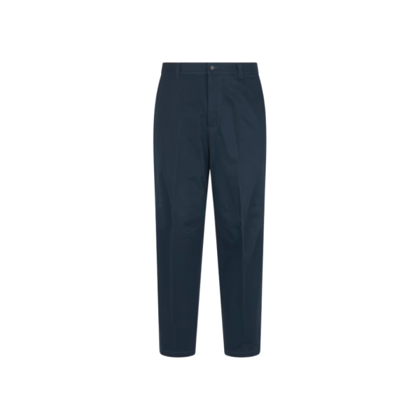 Pantalon LANVIN Biker twill coton bleu encre