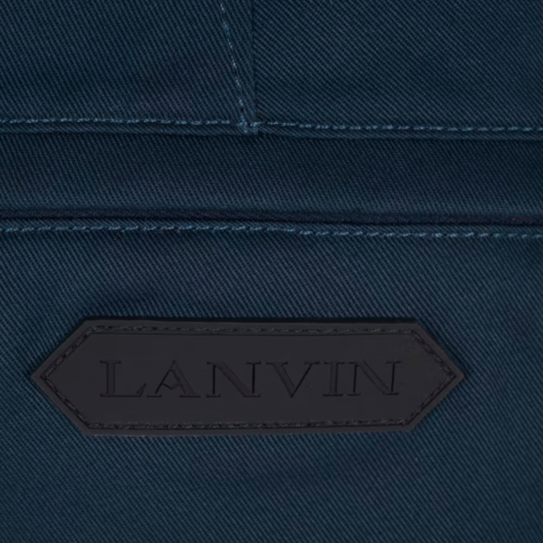 Pantalon LANVIN Biker twill coton bleu encre