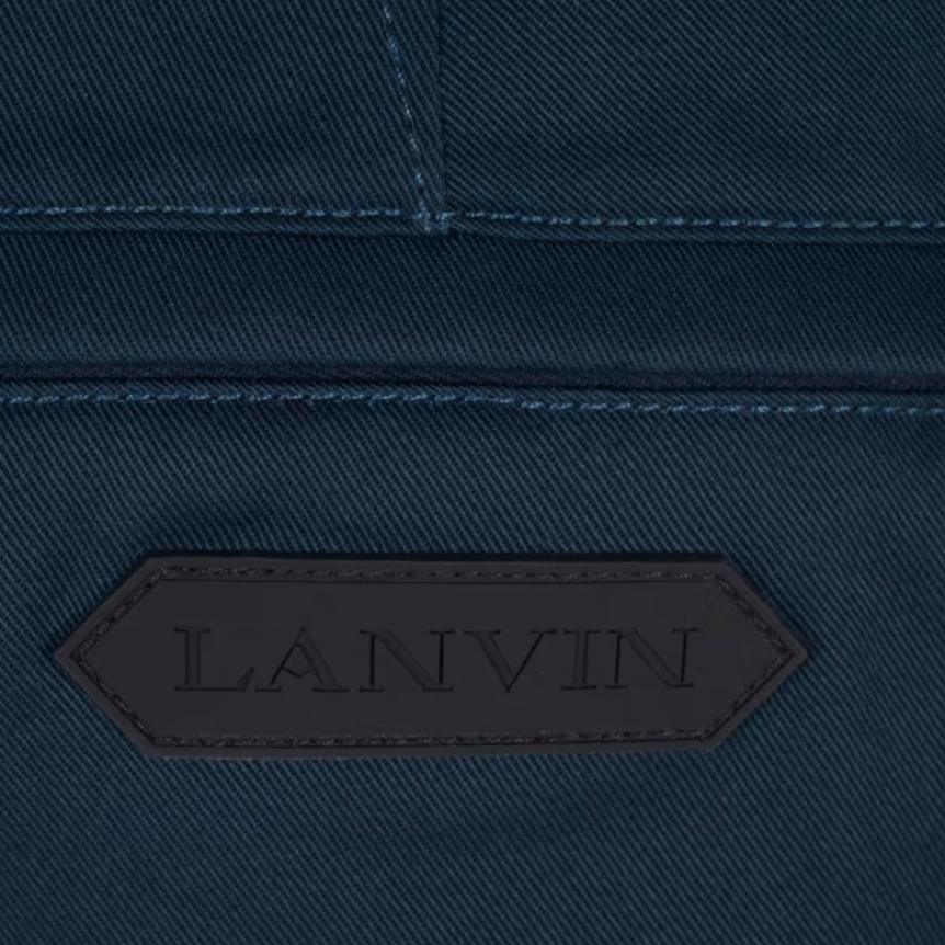 Pantalon LANVIN Biker twill coton bleu encre