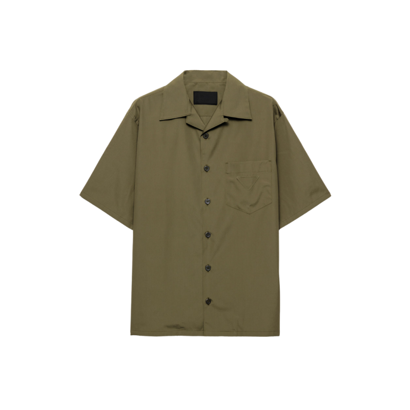 Chemise bowling coton kaki...