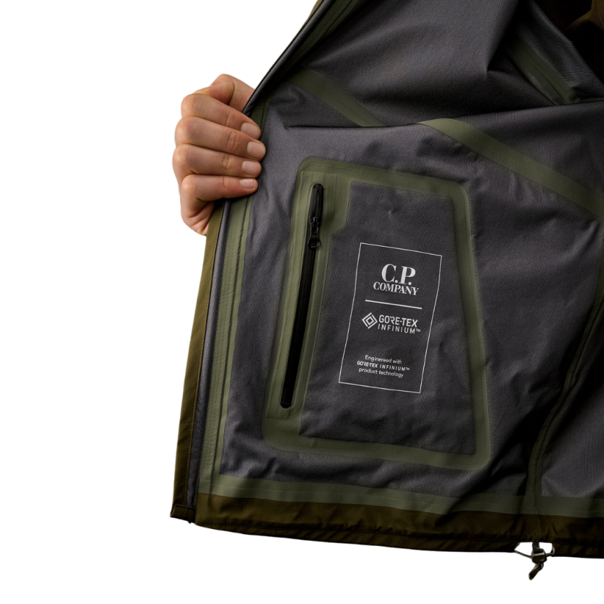 Veste à capuche CP COMPANY GORE-TEX INFINIUM™ kaki Metropolis Serie