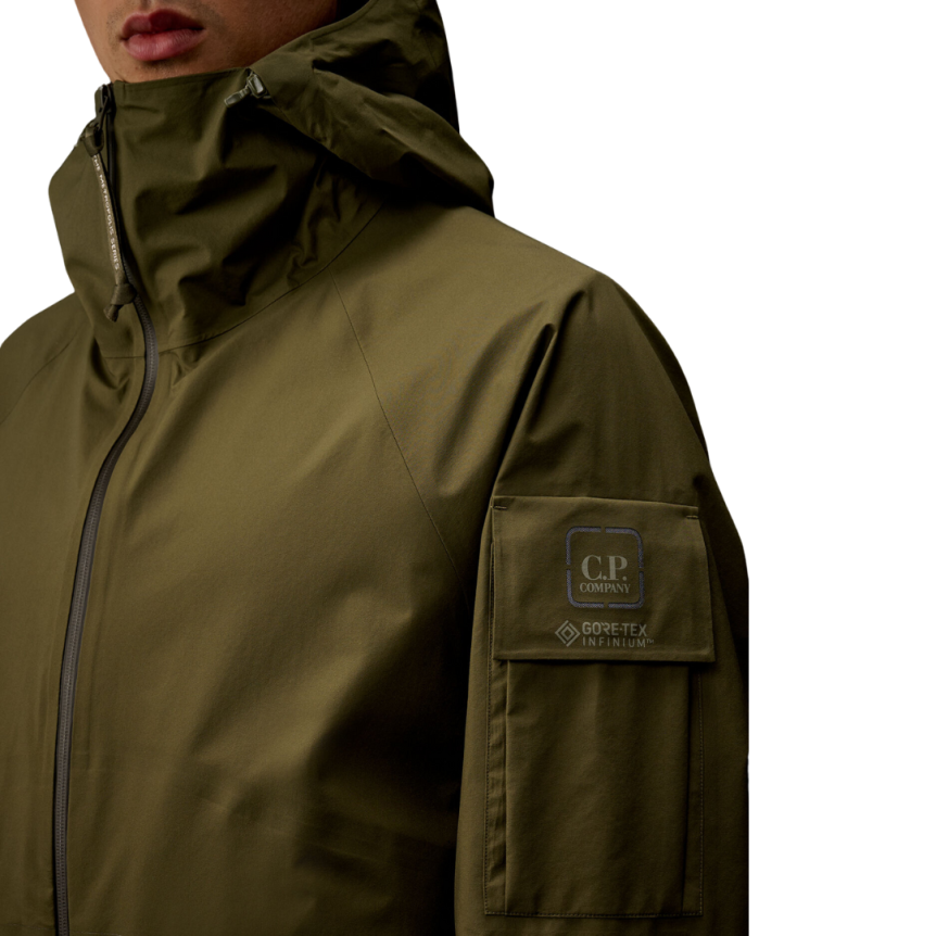 Veste à capuche CP COMPANY GORE-TEX INFINIUM™ kaki Metropolis Serie