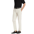 Pantalon chino coupe italienne gabardine coton Pima écru