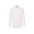 Chemise col italien coton blanc fine rayure