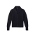 Cardigan cachemire côtelé bleu nuit col châle