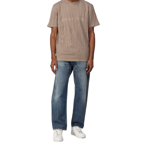 Jean SAINT LAURENT Mick coton denim bleu vintage