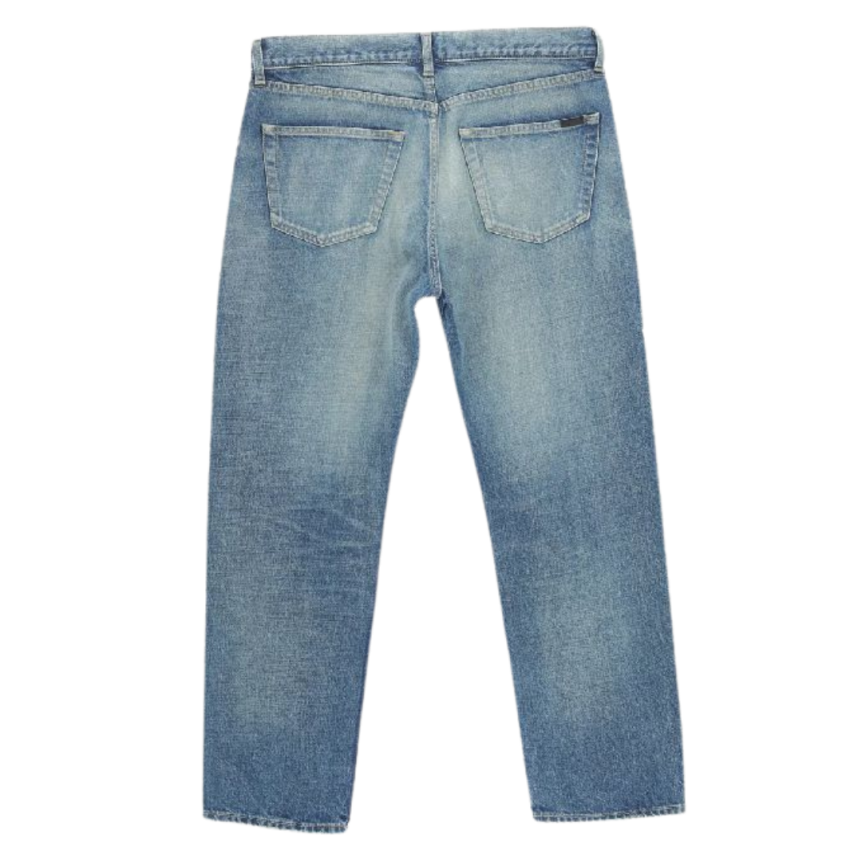 Jean SAINT LAURENT Mick coton denim bleu vintage