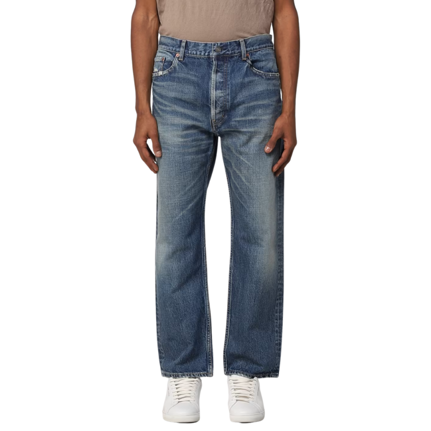 Jean SAINT LAURENT Mick coton denim bleu vintage