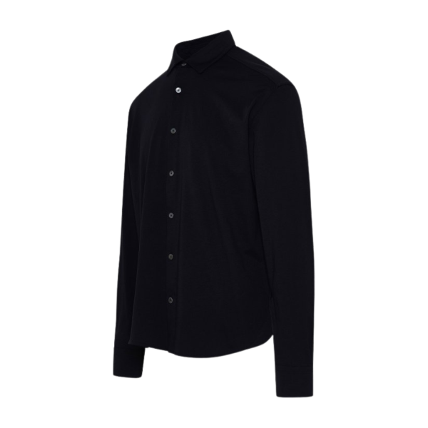 Chemise ZEGNA manche longue coton jersey bleu marine