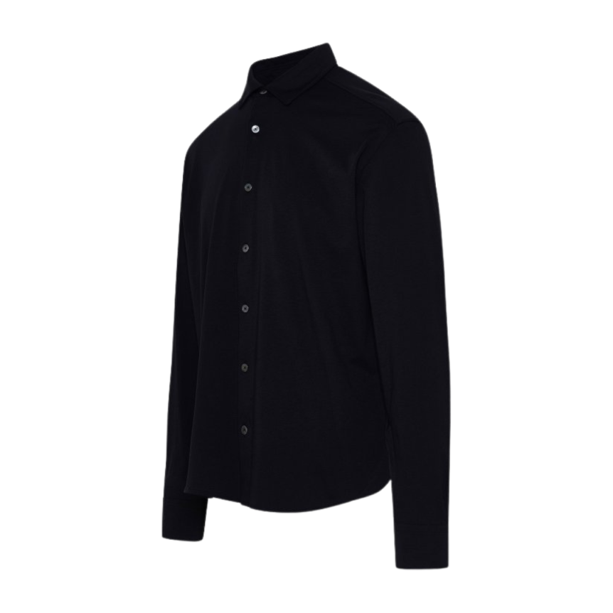 Chemise ZEGNA manche longue coton jersey bleu marine