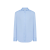 Chemise manche longue ajusté col italien coton bleu ciel