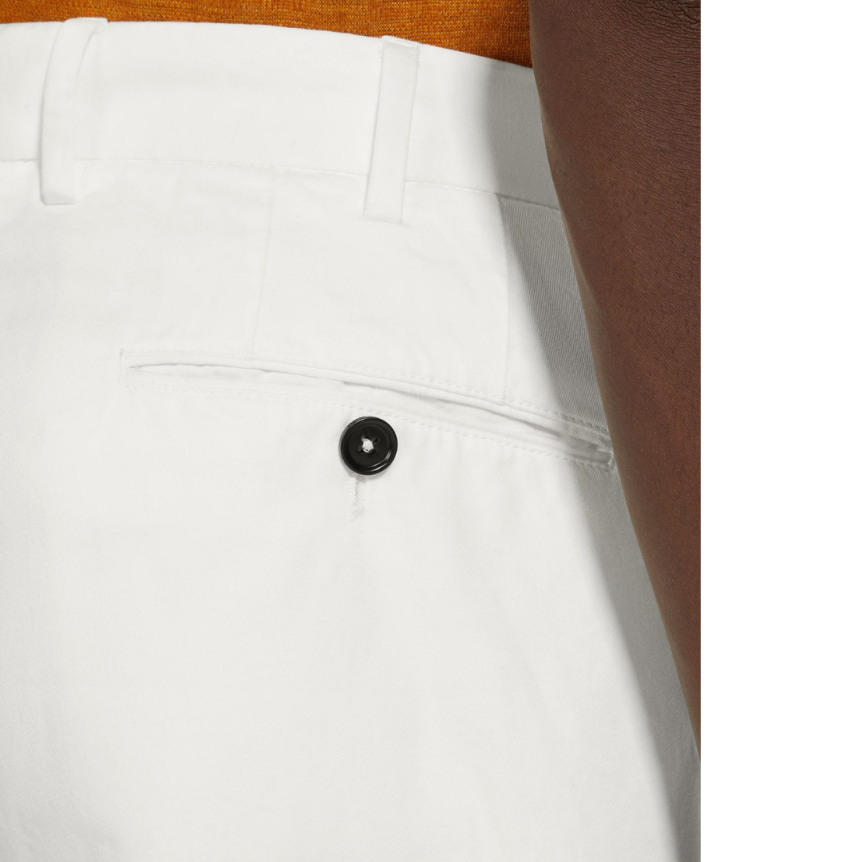 Pantalon ZEGNA Summer chino coton lin blanc