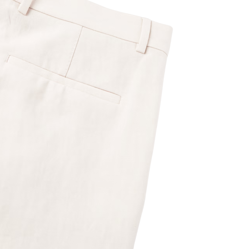 Pantalon costume ZEGNA Oasi slim sergé lin beige