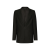 Veste blazer simple boutonnage Portofino soie mélangée noire