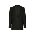 Veste blazer simple boutonnage Portofino soie mélangée noire