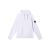 Sweat-shirt à capuche molleton coton bio blanc