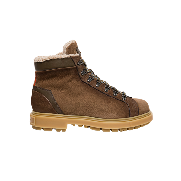 Bottines lacets SANTONI daim marron moutarde montagne
