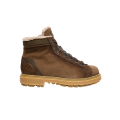 Bottines lacets daim marron moutarde montagne