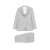 Costume croisé lin gris clair chiné