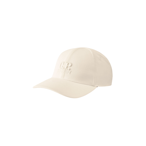 Casquette CP COMPANY gabardine coton blanc broderie logo
