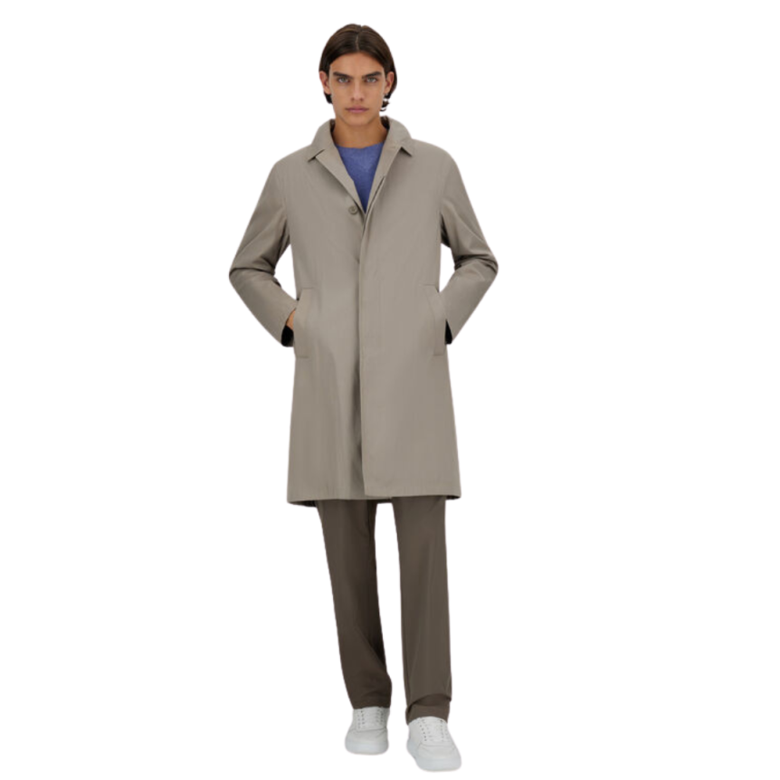 Imperméable HERNO gabardine coton déperlant beige