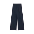 Pantalon large nylon froissé bleu marine