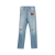 Jean Skater bleu broderie plaque Pac-Man